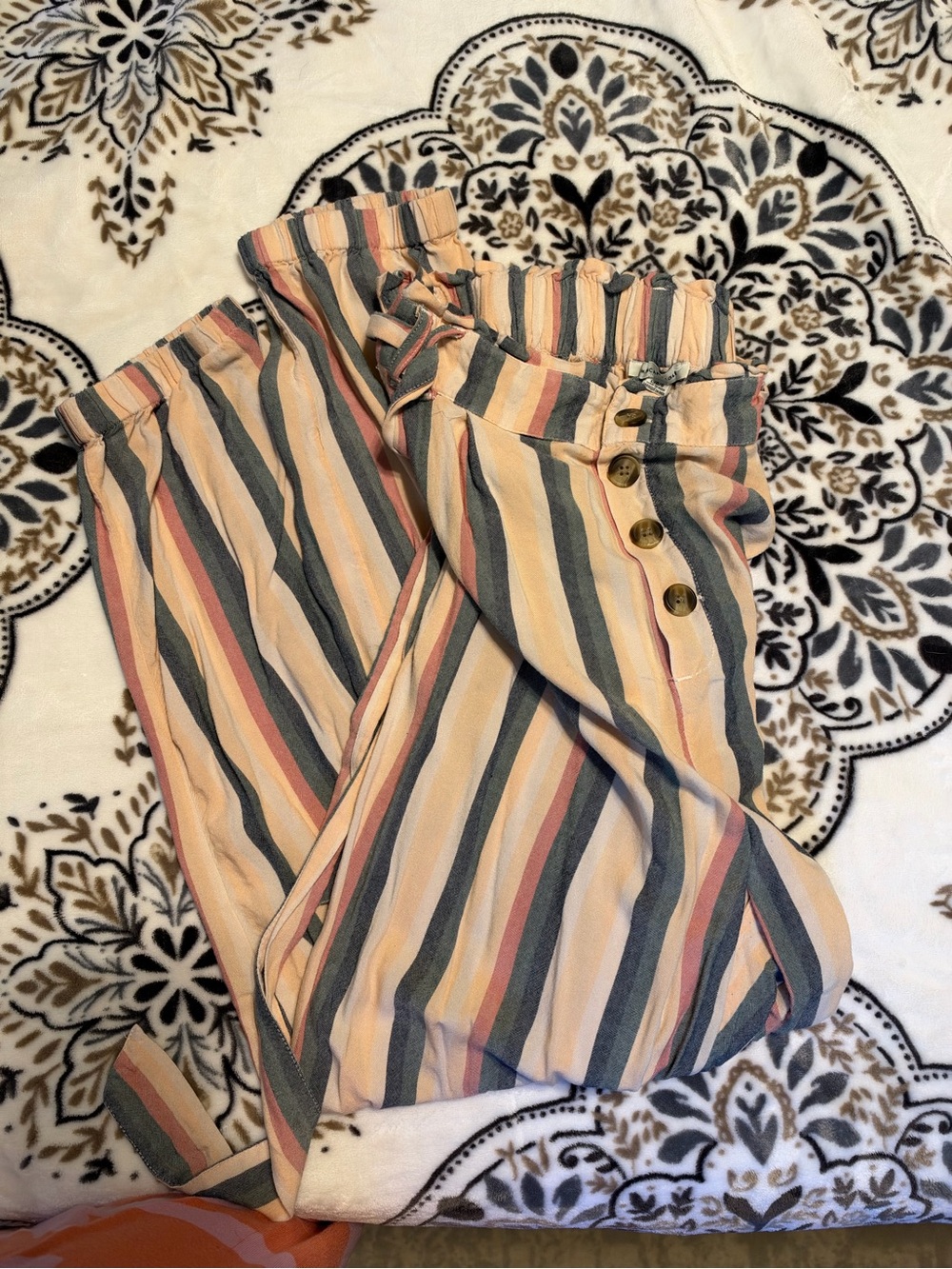 American Eagle Outfitters Multicolor Striped Wide-Leg Pants